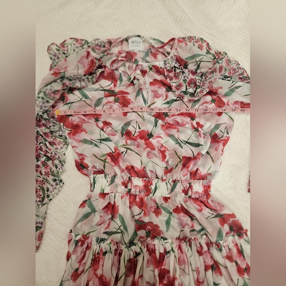 Misa Los Angeles Eliza Tiered Ruffle Chiffon Mini Dress Size S - Picture 11 of 16